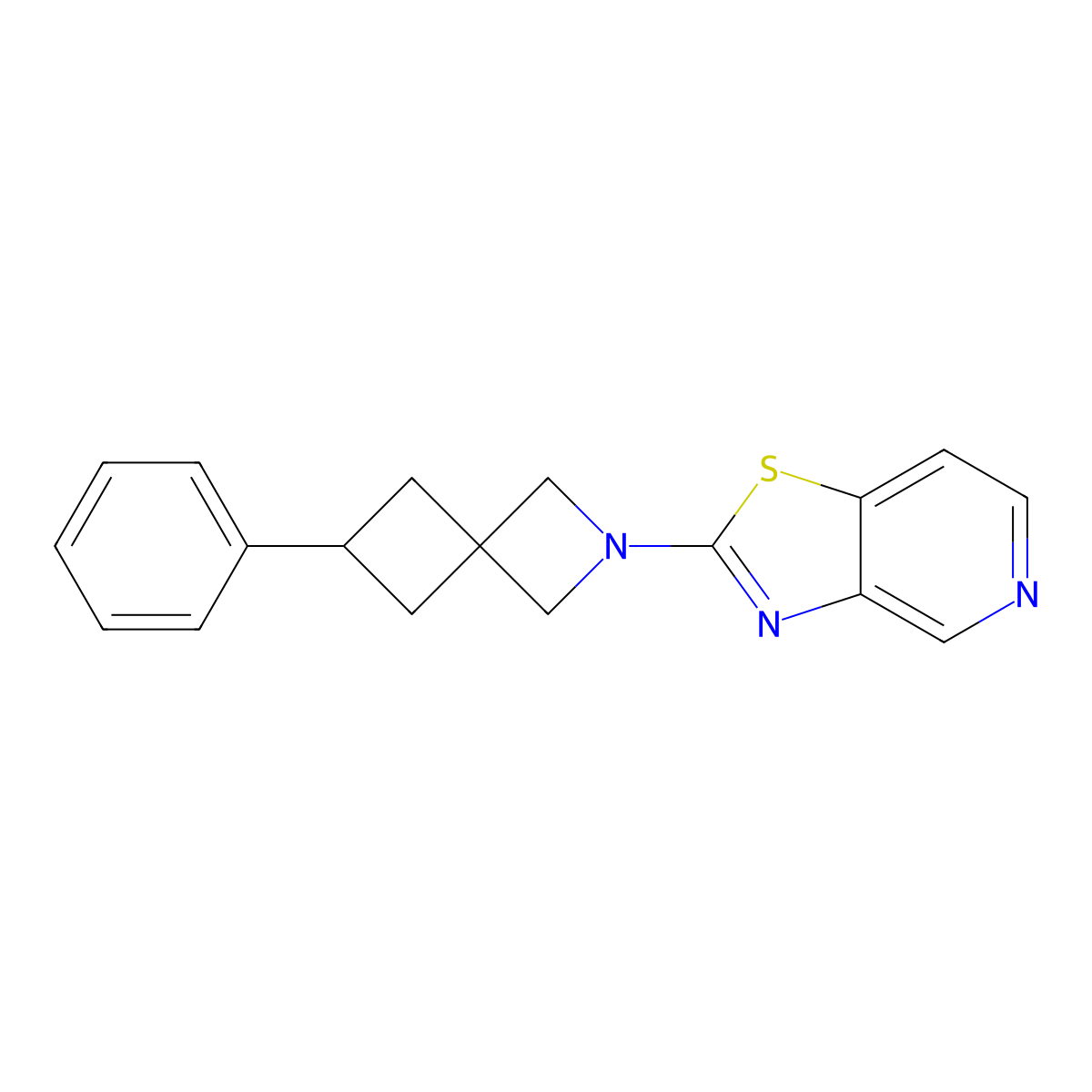 6-Phenyl-2-{[1,3]thiazolo[4,5-c]pyridin-2-yl}-2-azaspiro[3.3]heptane molecular structure, CAS 2379949-94-5