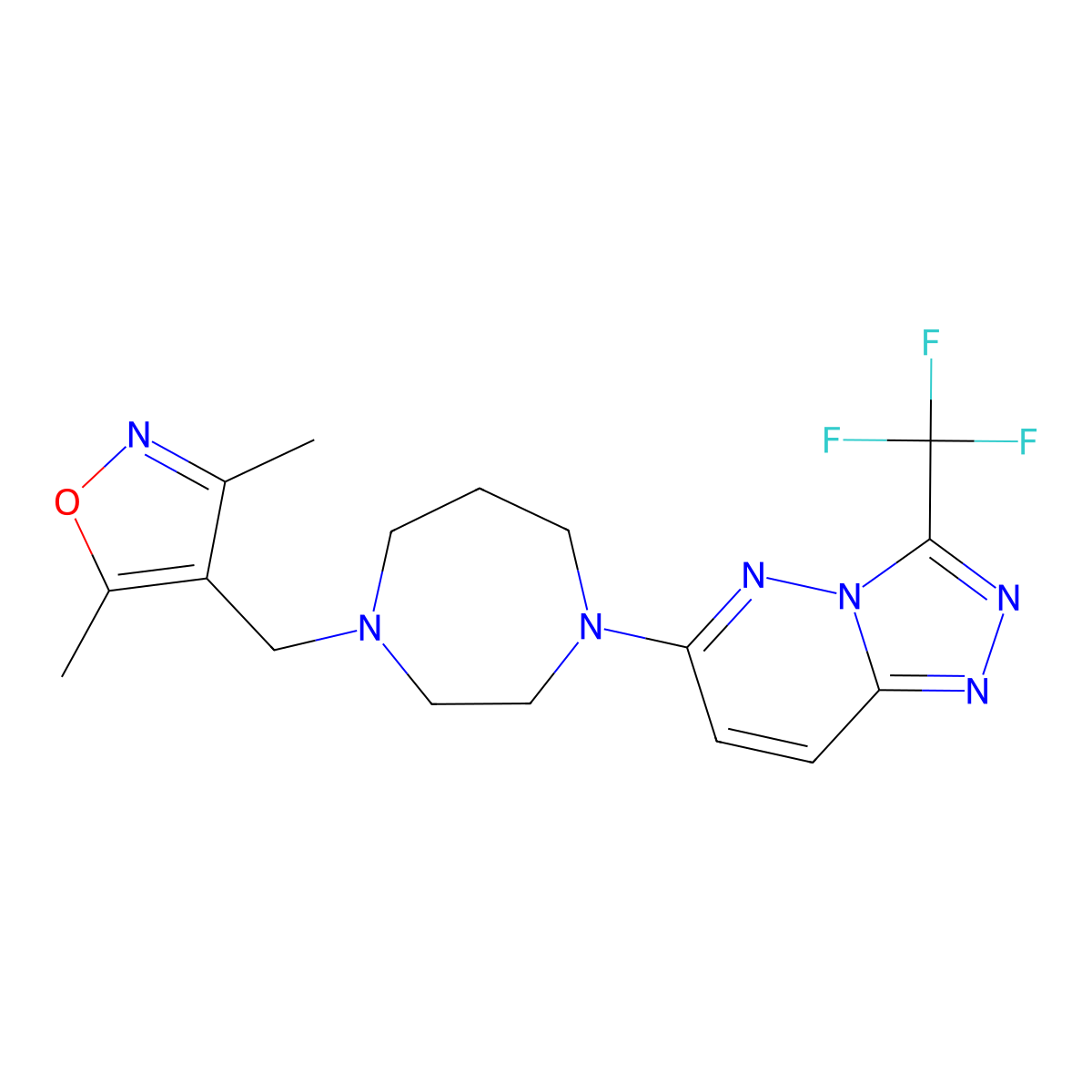 1-[(3,5-Dimethyl-1,2-oxazol-4-yl)methyl]-4-[3-(trifluoromethyl)-[1,2,4]triazolo[4,3-b]pyridazin-6-yl]-1,4-diazepane molecular structure, CAS 2379950-16-8