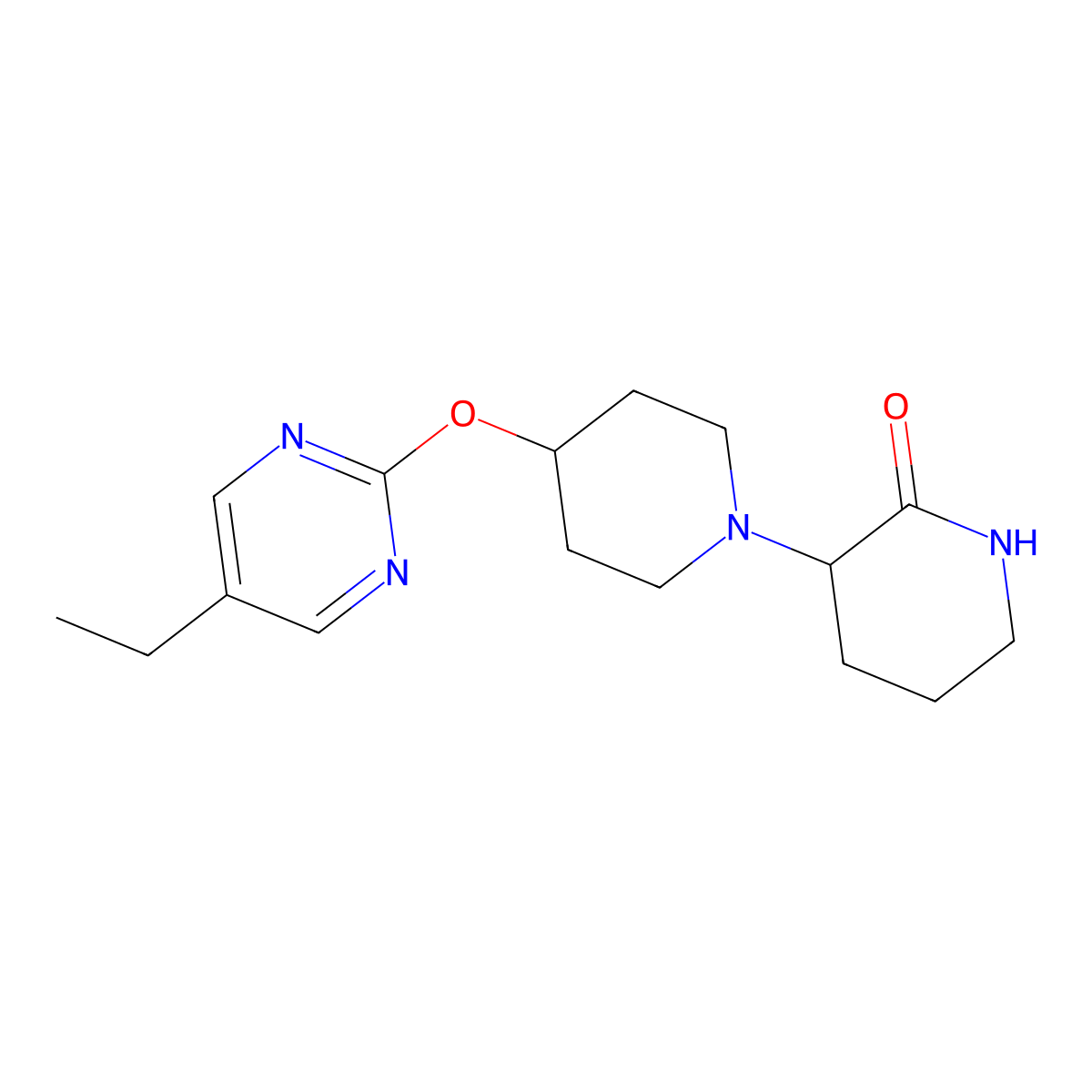 4-[(5-Ethylpyrimidin-2-yl)oxy]-[1,3'-bipiperidine]-2'-one molecular structure, CAS 2379950-19-1
