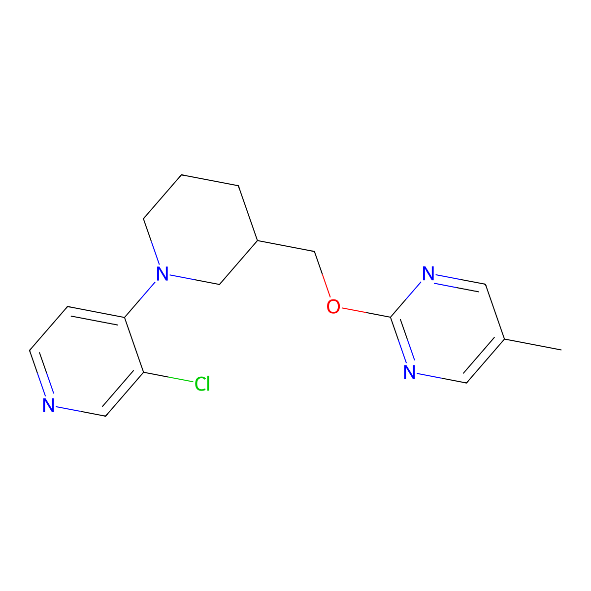 2-{[1-(3-Chloropyridin-4-yl)piperidin-3-yl]methoxy}-5-methylpyrimidine molecular structure, CAS 2379951-05-8