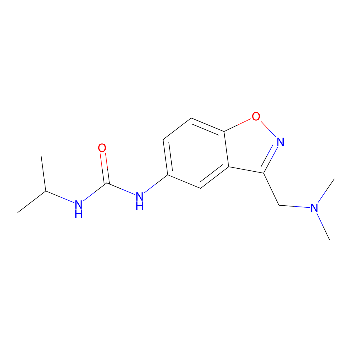 1-{3-[(Dimethylamino)methyl]-1,2-benzoxazol-5-yl}-3-(propan-2-yl)urea molecular structure, CAS 2379951-63-8