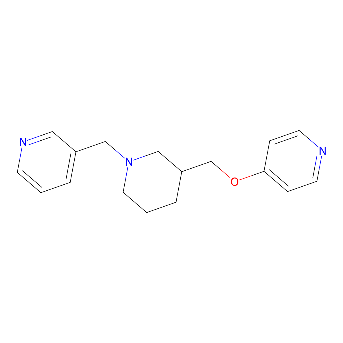 4-({1-[(Pyridin-3-yl)methyl]piperidin-3-yl}methoxy)pyridine molecular structure, CAS 2379951-67-2
