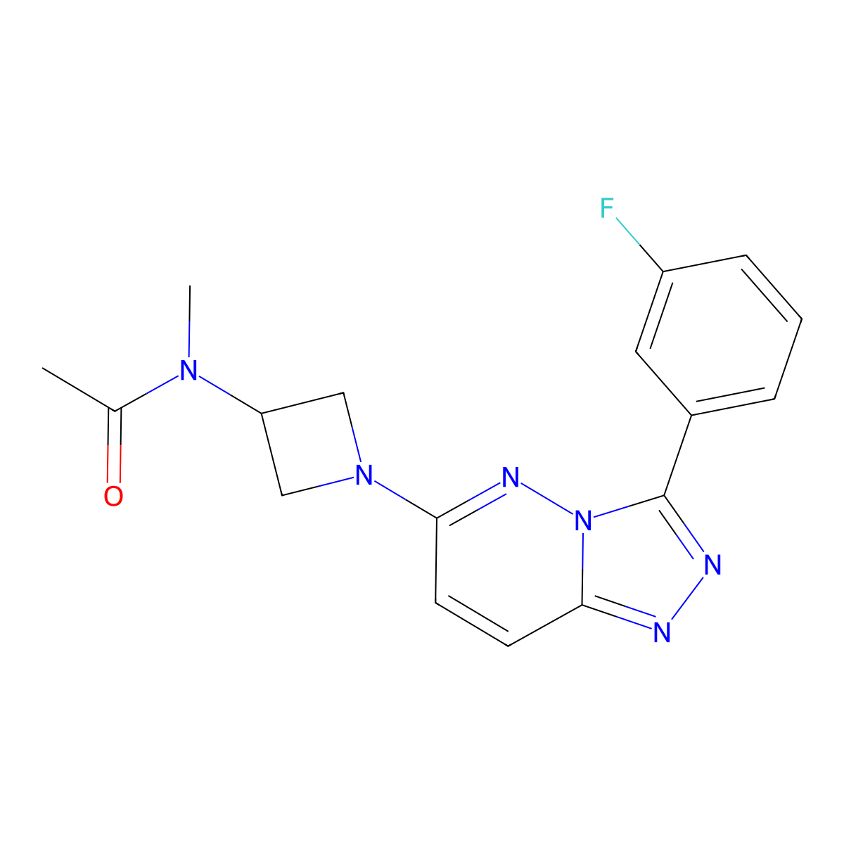 N-{1-[3-(3-fluorophenyl)-[1,2,4]triazolo[4,3-b]pyridazin-6-yl]azetidin-3-yl}-N-methylacetamide molecular structure, CAS 2379951-71-8