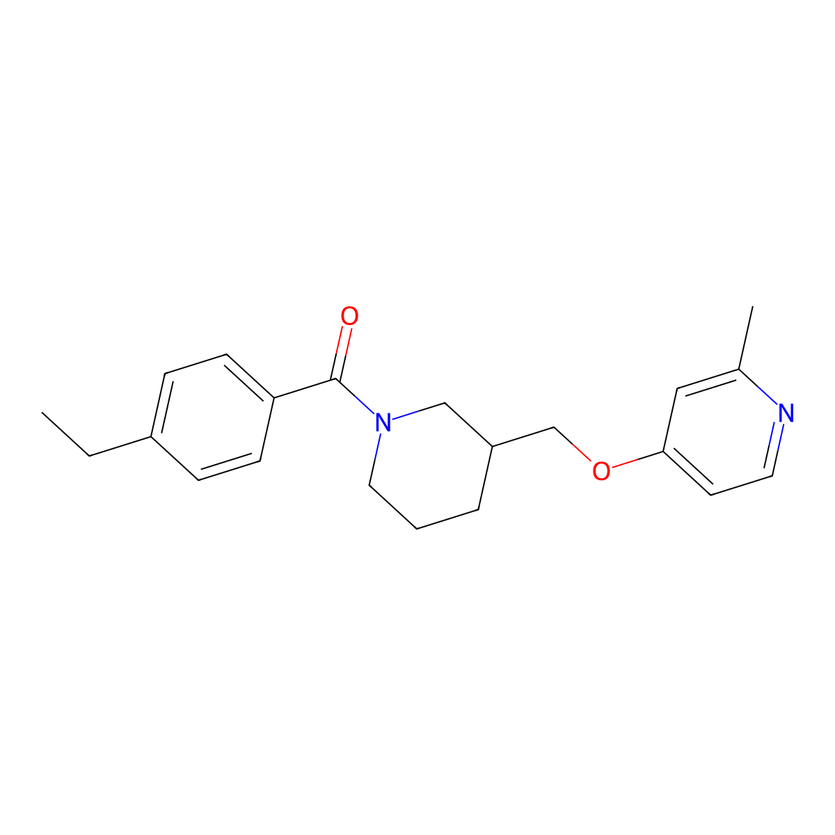 4-{[1-(4-Ethylbenzoyl)piperidin-3-yl]methoxy}-2-methylpyridine molecular structure, CAS 2379951-75-2