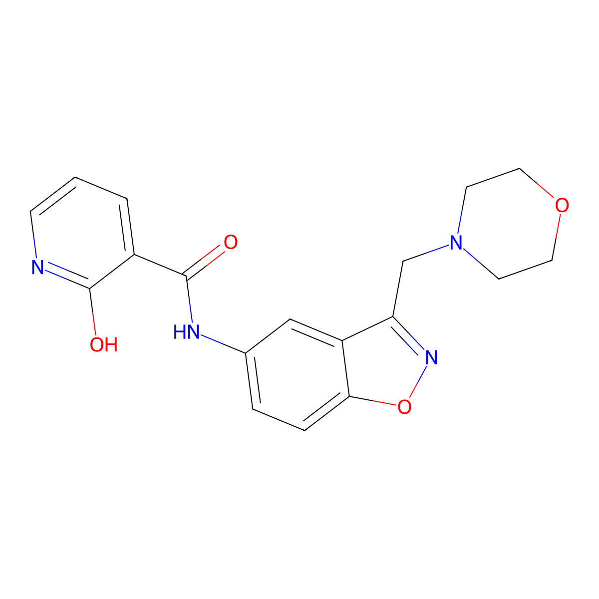 2-hydroxy-N-{3-[(morpholin-4-yl)methyl]-1,2-benzoxazol-5-yl}pyridine-3-carboxamide molecular structure, CAS 2379952-07-3