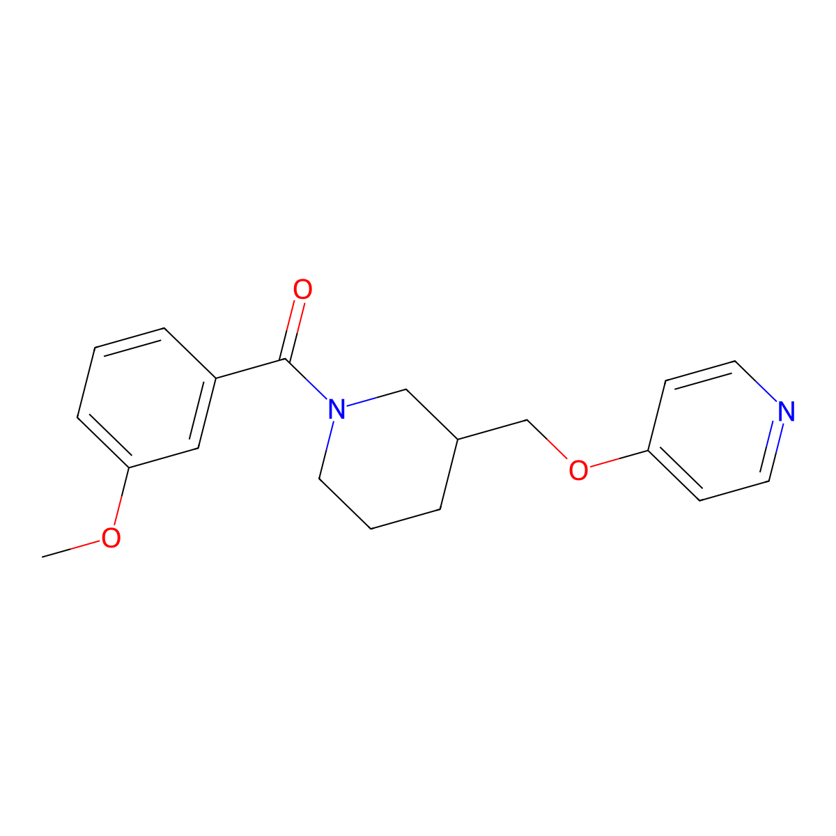 4-{[1-(3-Methoxybenzoyl)piperidin-3-yl]methoxy}pyridine molecular structure, CAS 2379952-24-4