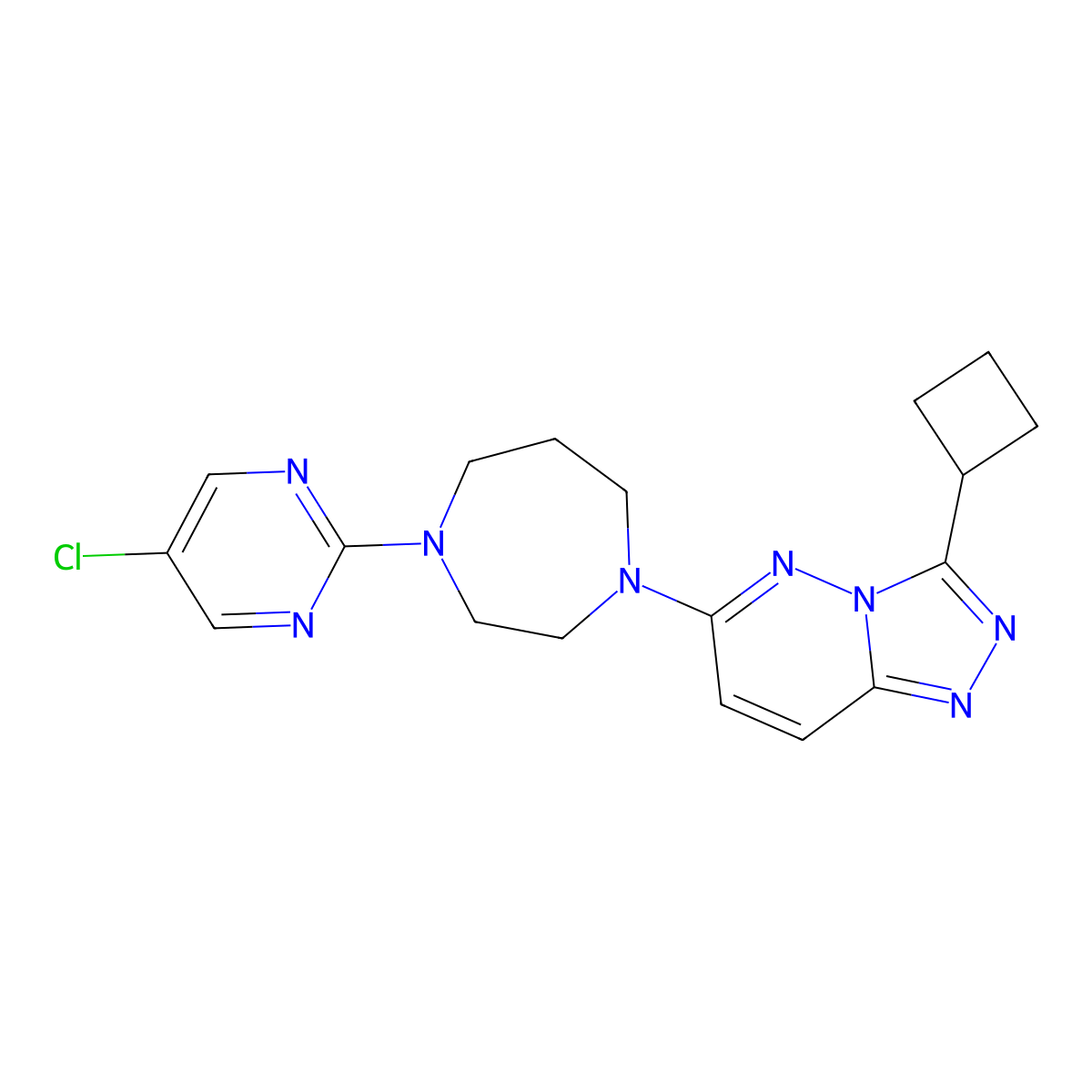 1-(5-Chloropyrimidin-2-yl)-4-{3-cyclobutyl-[1,2,4]triazolo[4,3-b]pyridazin-6-yl}-1,4-diazepane molecular structure, CAS 2379952-49-3