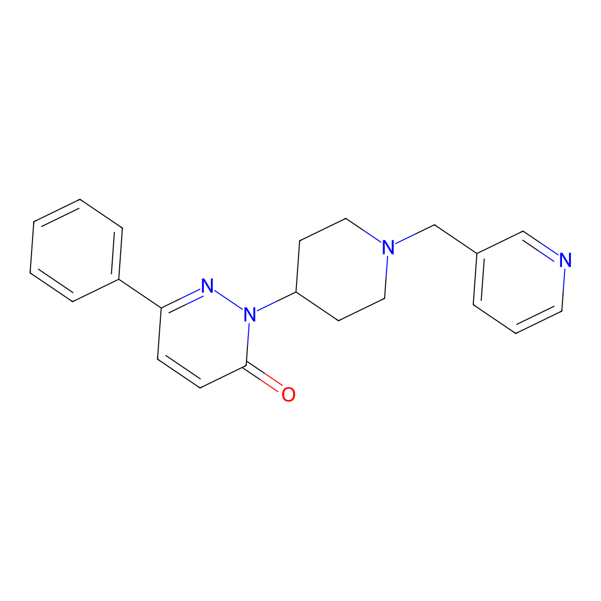 6-Phenyl-2-{1-[(pyridin-3-yl)methyl]piperidin-4-yl}-2,3-dihydropyridazin-3-one molecular structure, CAS 2379952-53-9