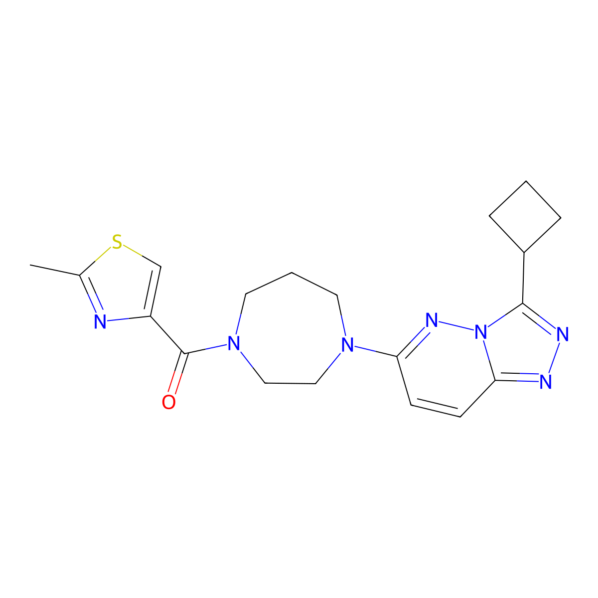 1-{3-Cyclobutyl-[1,2,4]triazolo[4,3-b]pyridazin-6-yl}-4-(2-methyl-1,3-thiazole-4-carbonyl)-1,4-diazepane molecular structure, CAS 2379952-63-1