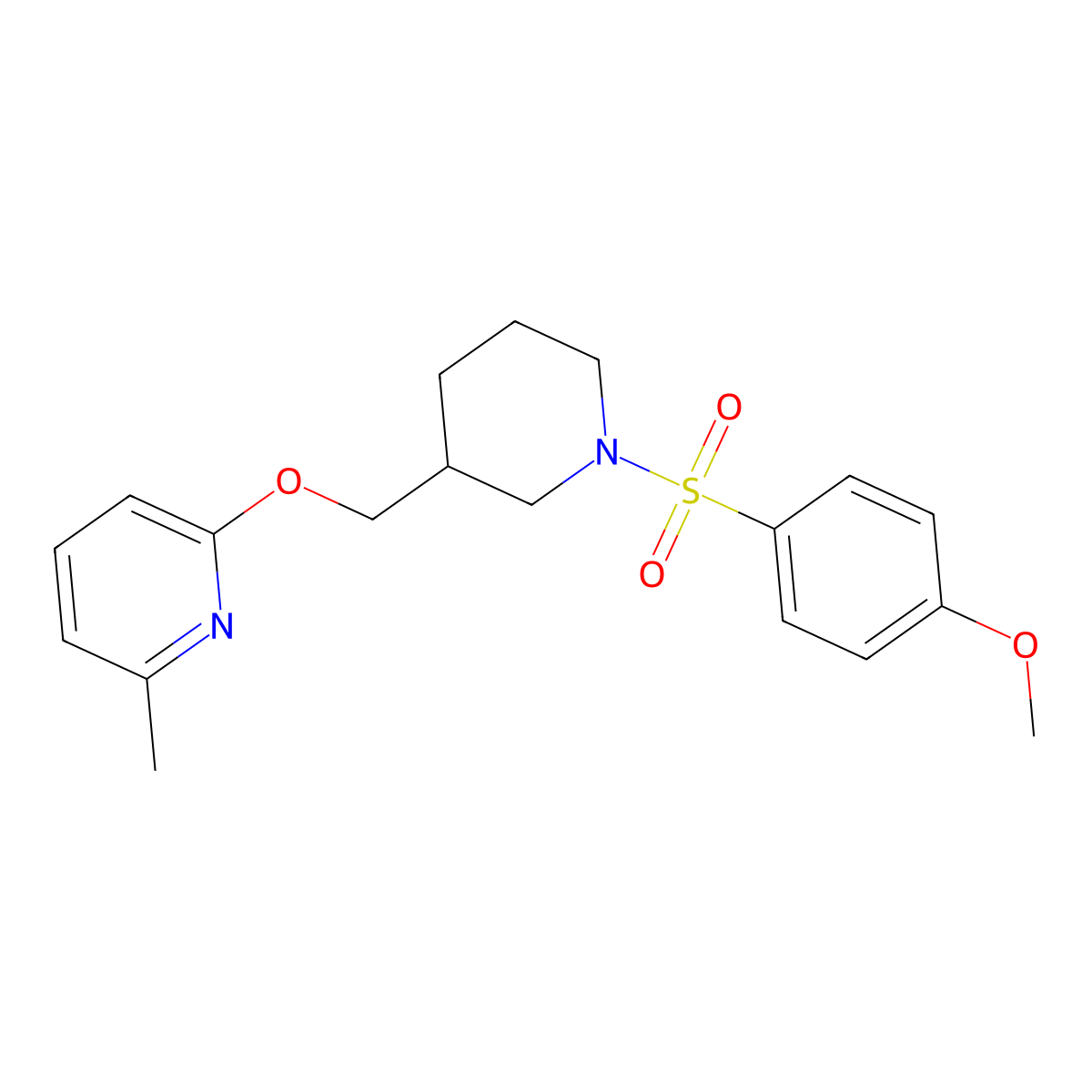 2-{[1-(4-Methoxybenzenesulfonyl)piperidin-3-yl]methoxy}-6-methylpyridine molecular structure, CAS 2379952-90-4