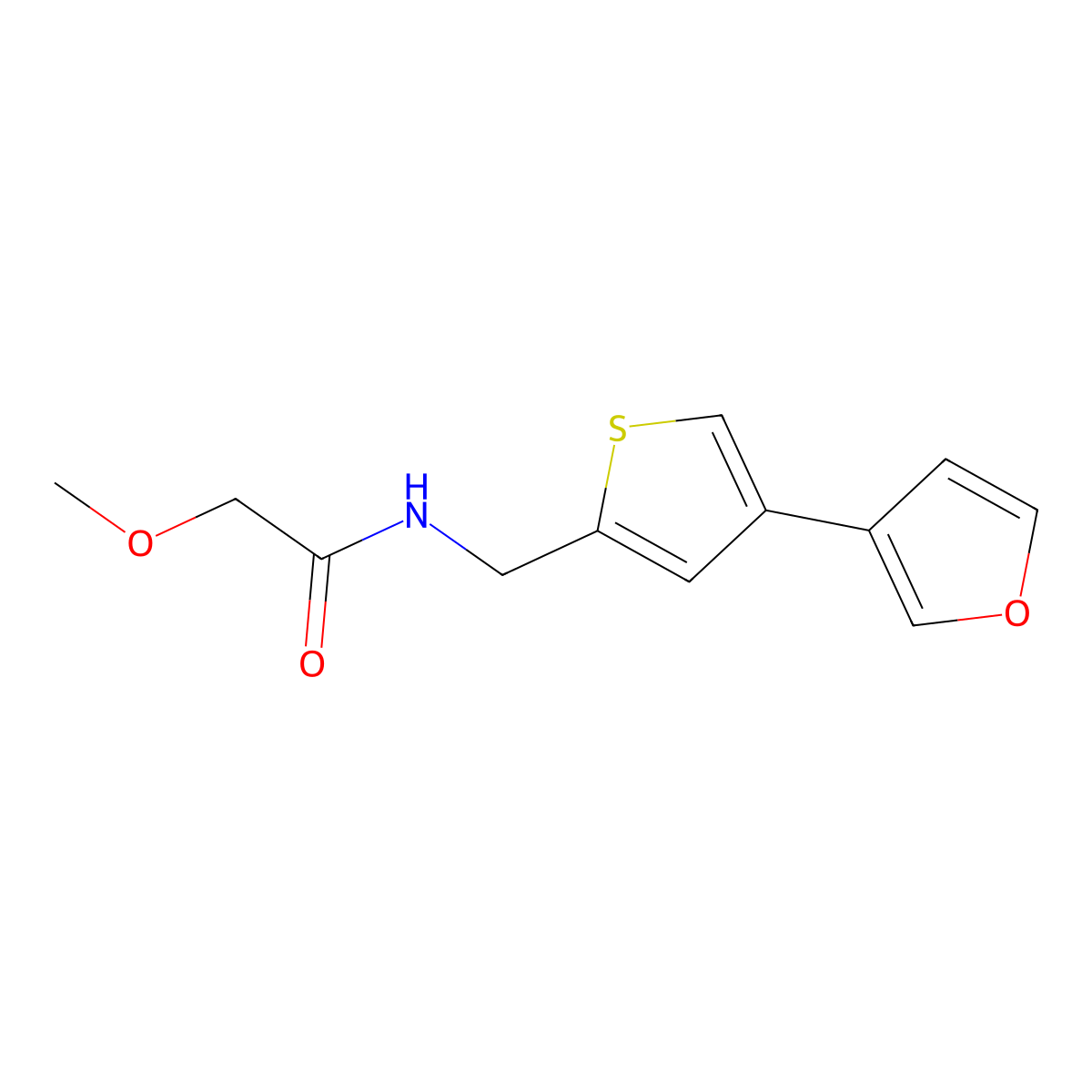 N-{[4-(furan-3-yl)thiophen-2-yl]methyl}-2-methoxyacetamide molecular structure, CAS 2379953-09-8