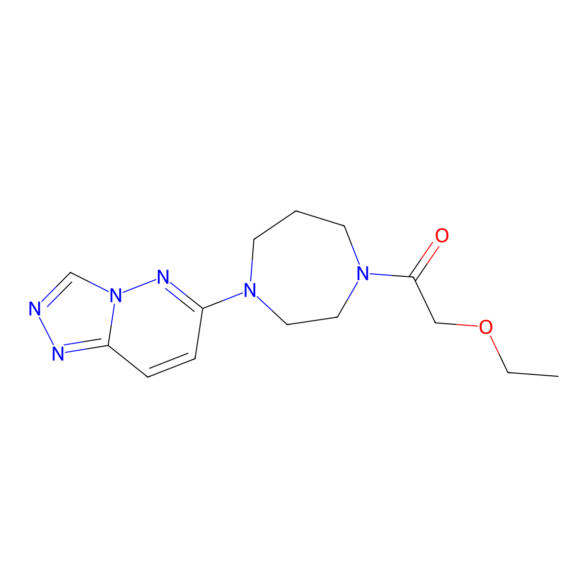 2-Ethoxy-1-(4-{[1,2,4]triazolo[4,3-b]pyridazin-6-yl}-1,4-diazepan-1-yl)ethan-1-one molecular structure, CAS 2379953-13-4