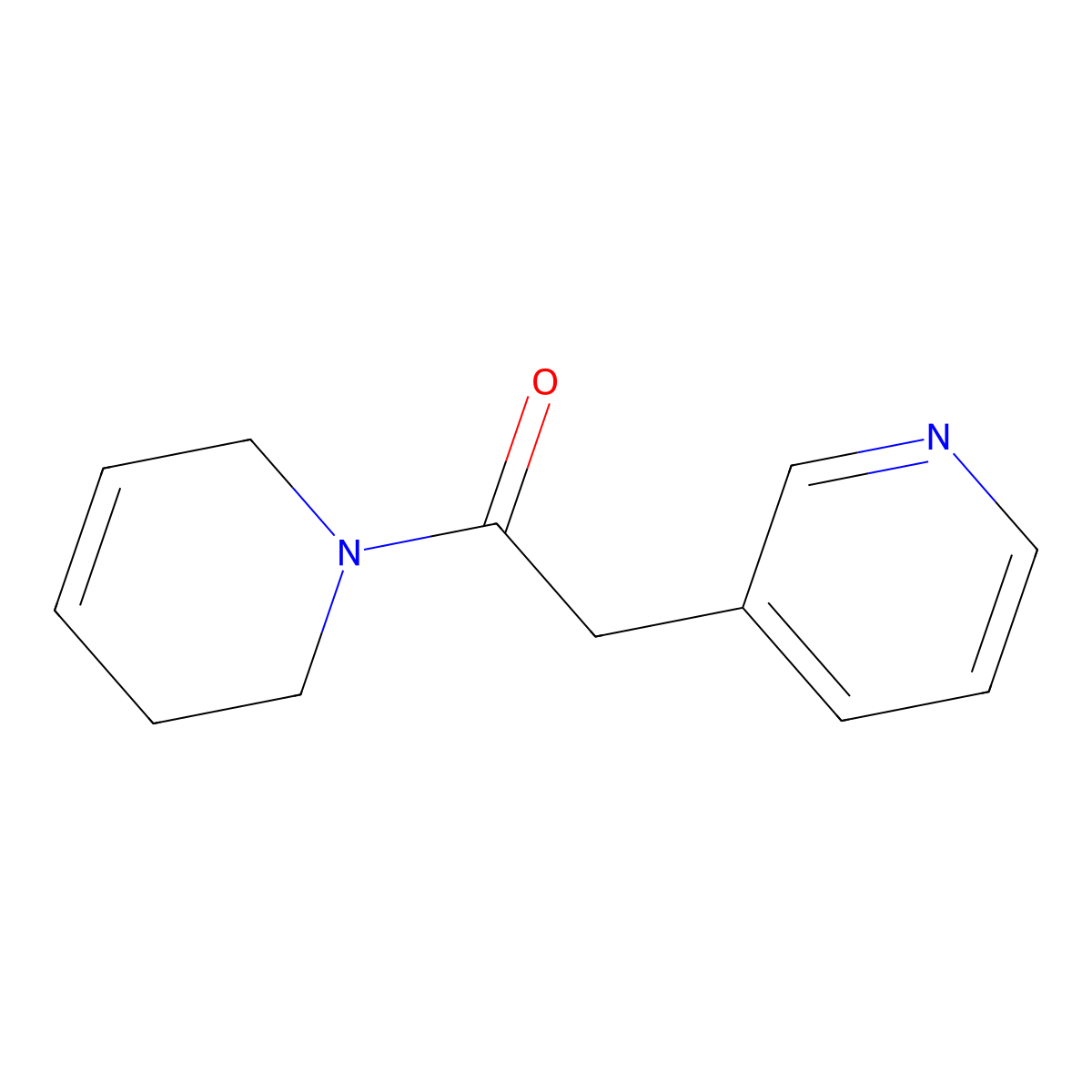 2-(Pyridin-3-yl)-1-(1,2,3,6-tetrahydropyridin-1-yl)ethan-1-one molecular structure, CAS 2379953-37-2