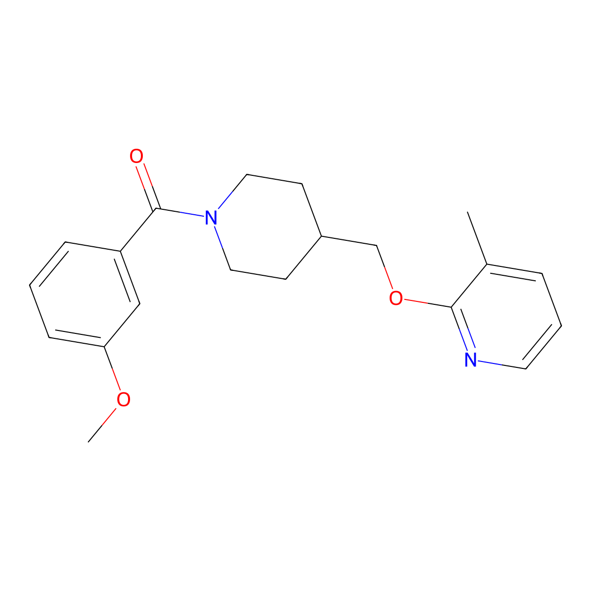 2-{[1-(3-Methoxybenzoyl)piperidin-4-yl]methoxy}-3-methylpyridine molecular structure, CAS 2379953-68-9