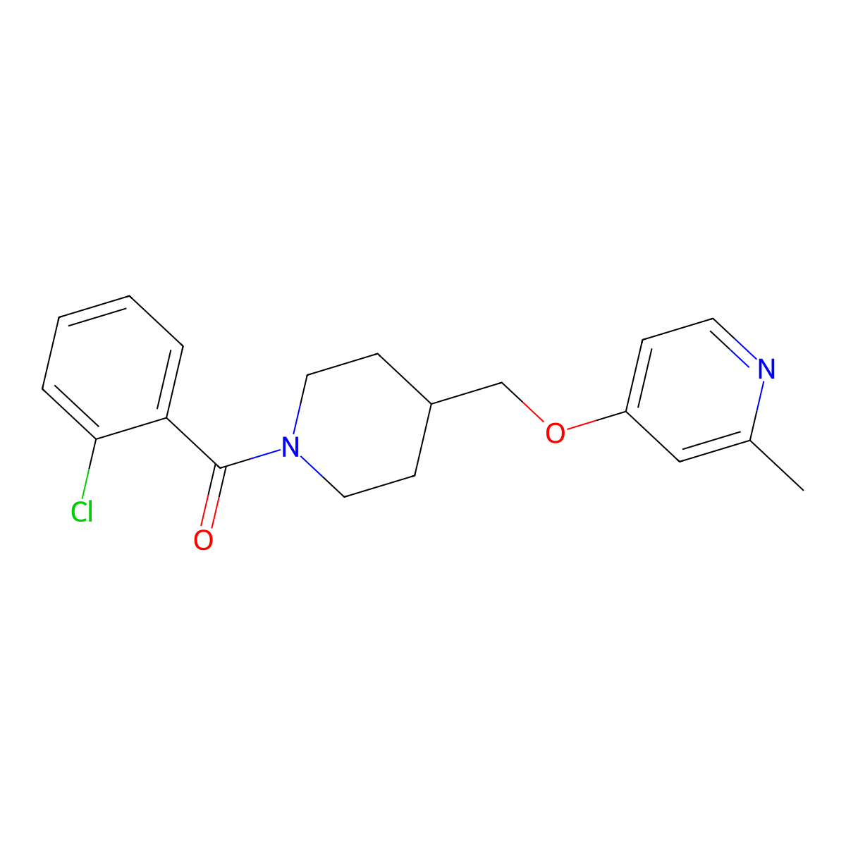 4-{[1-(2-Chlorobenzoyl)piperidin-4-yl]methoxy}-2-methylpyridine molecular structure, CAS 2379953-85-0