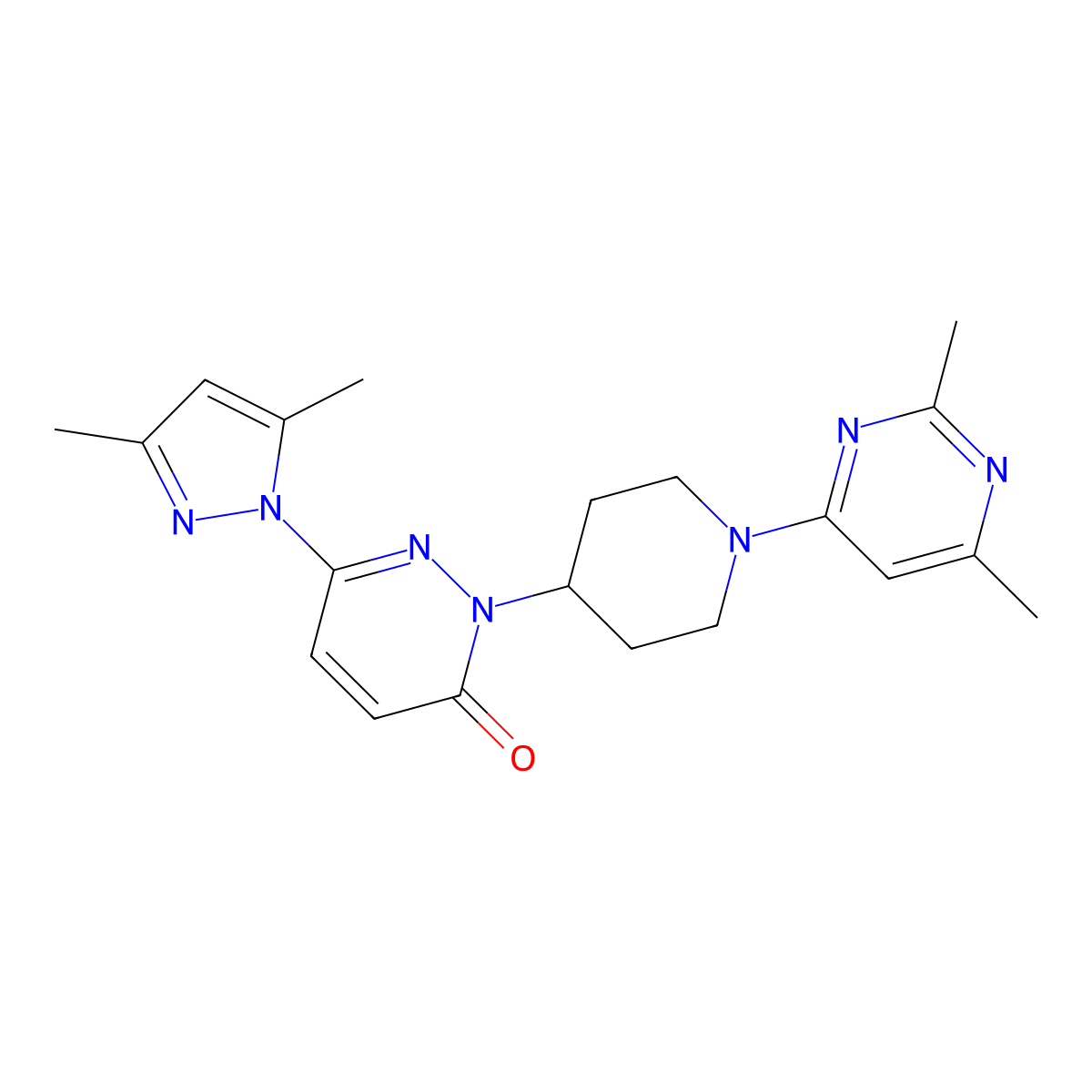 6-(3,5-dimethyl-1H-pyrazol-1-yl)-2-[1-(2,6-dimethylpyrimidin-4-yl)piperidin-4-yl]-2,3-dihydropyridazin-3-one molecular structure, CAS 2379970-46-2