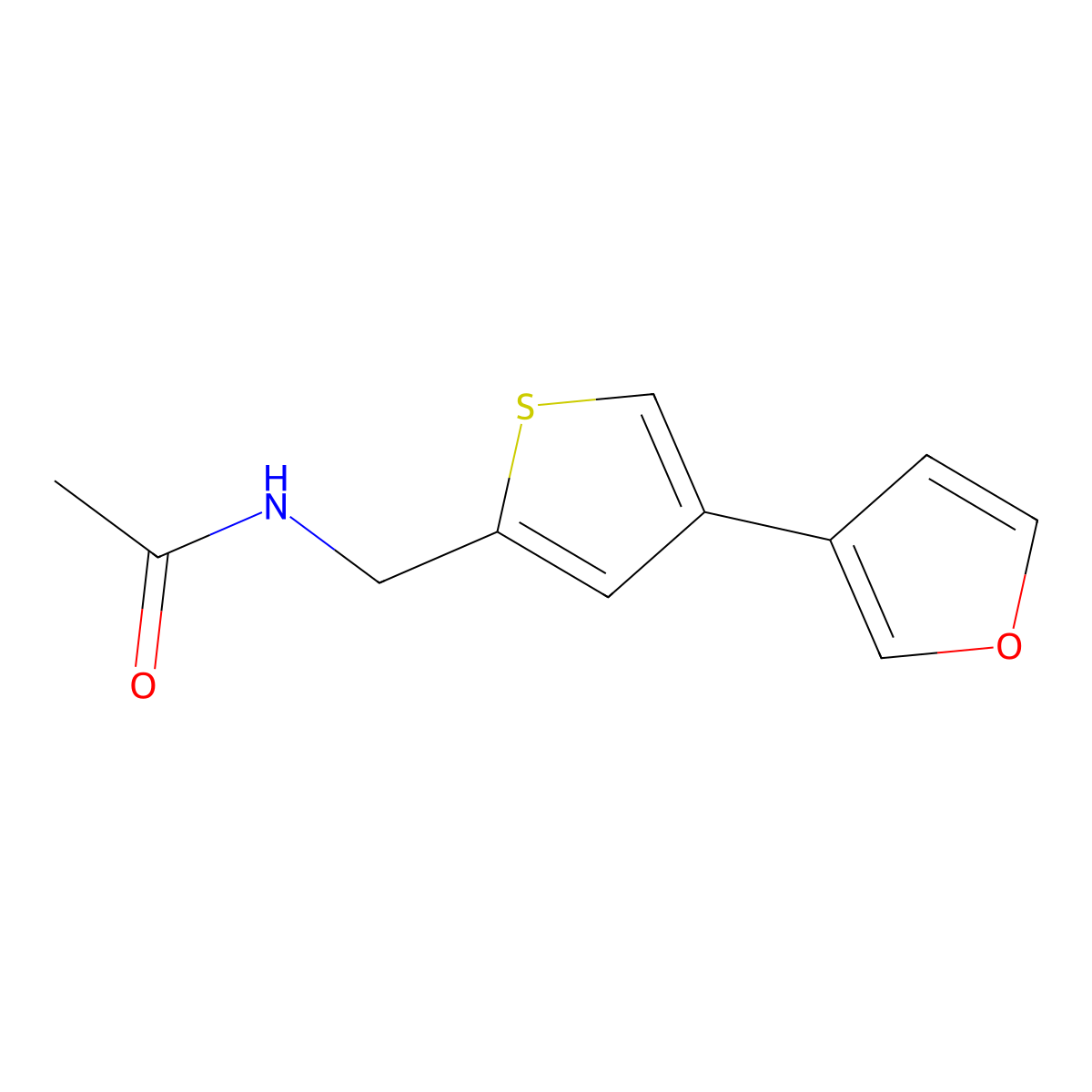 N-{[4-(furan-3-yl)thiophen-2-yl]methyl}acetamide molecular structure, CAS 2379970-58-6