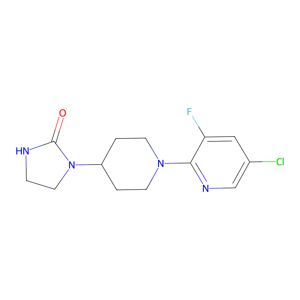 1-[1-(5-Chloro-3-fluoropyridin-2-yl)piperidin-4-yl]imidazolidin-2-one molecular structure, CAS 2379970-64-4