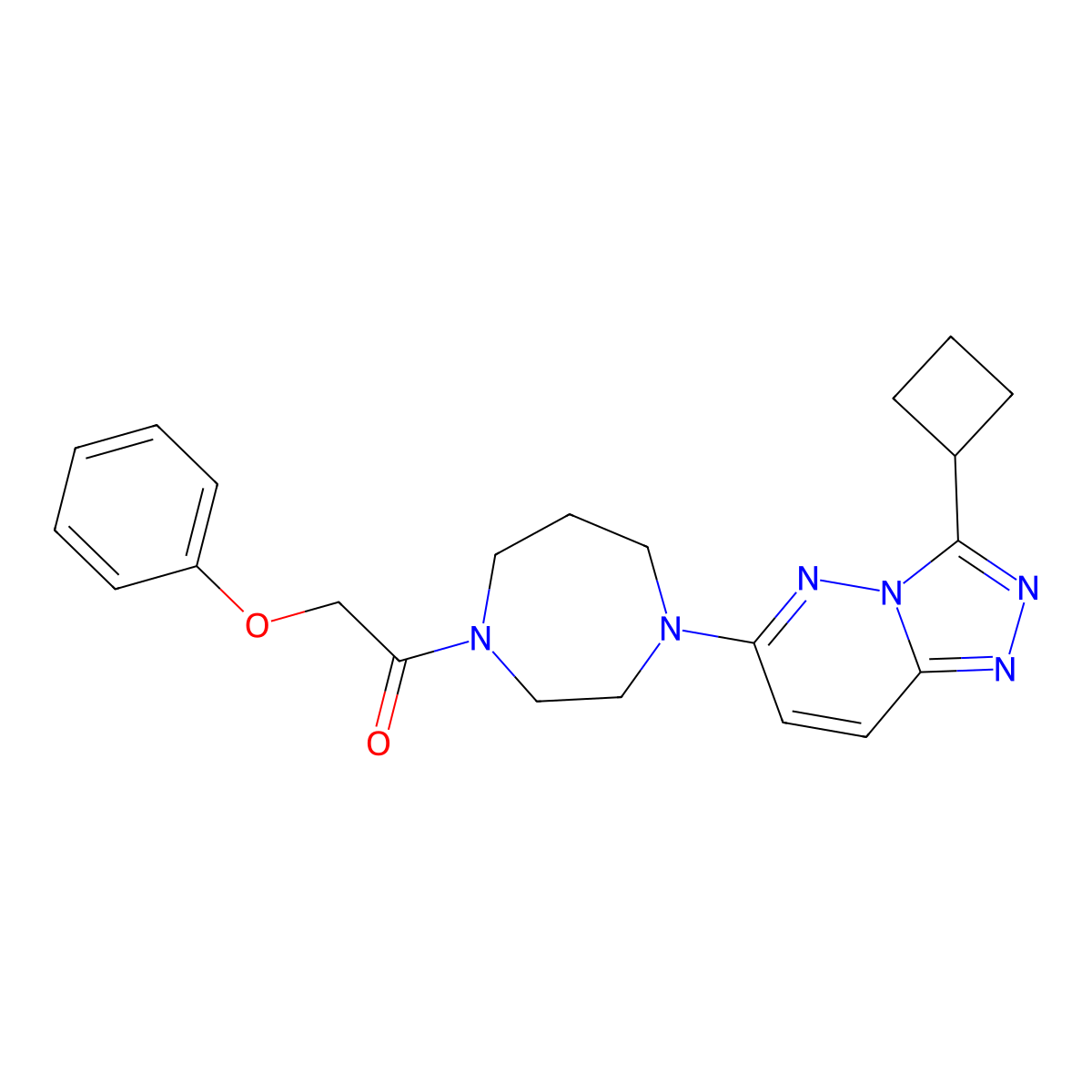 1-(4-{3-Cyclobutyl-[1,2,4]triazolo[4,3-b]pyridazin-6-yl}-1,4-diazepan-1-yl)-2-phenoxyethan-1-one molecular structure, CAS 2379970-65-5