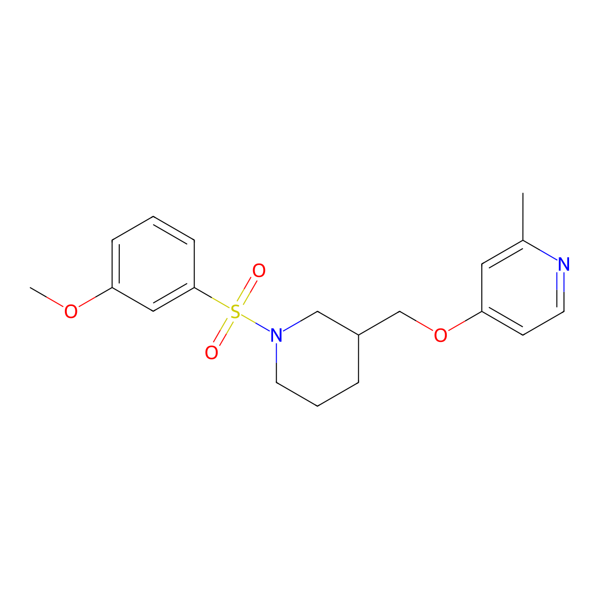 4-{[1-(3-Methoxybenzenesulfonyl)piperidin-3-yl]methoxy}-2-methylpyridine molecular structure, CAS 2379970-69-9