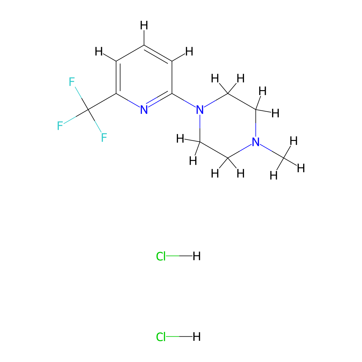 1-Methyl-4-[6-(trifluoromethyl)pyridin-2-yl]piperazine dihydrochloride molecular structure, CAS 2379970-76-8