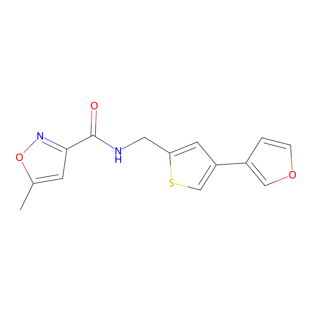 N-{[4-(furan-3-yl)thiophen-2-yl]methyl}-5-methyl-1,2-oxazole-3-carboxamide molecular structure, CAS 2379970-78-0
