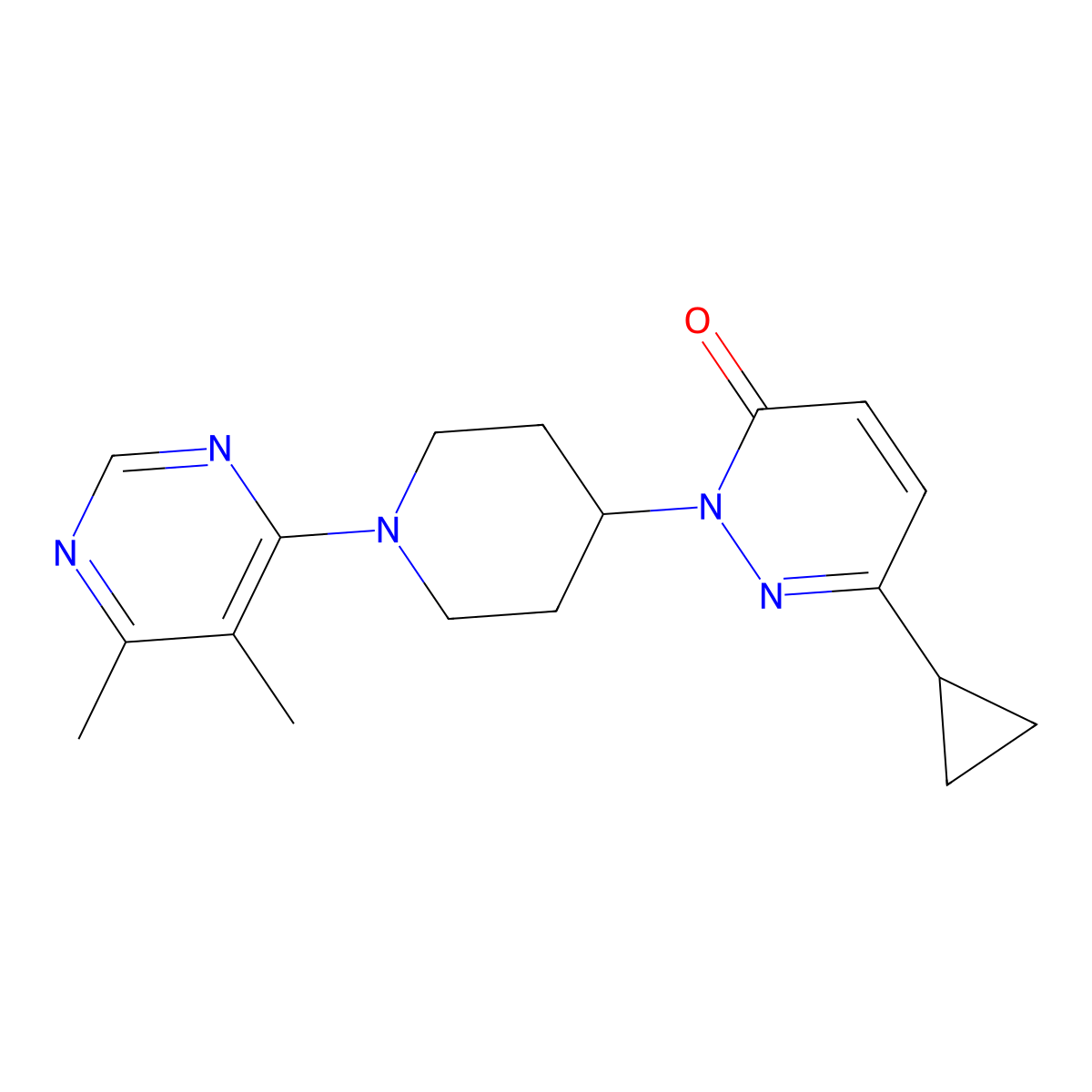 6-Cyclopropyl-2-[1-(5,6-dimethylpyrimidin-4-yl)piperidin-4-yl]-2,3-dihydropyridazin-3-one molecular structure, CAS 2379970-96-2