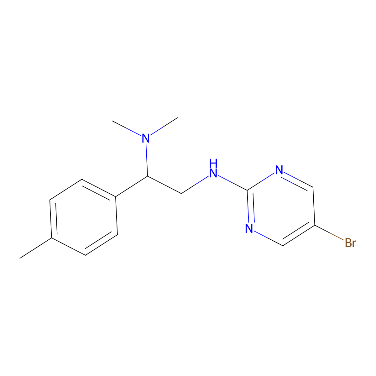 5-bromo-N-[2-(dimethylamino)-2-(4-methylphenyl)ethyl]pyrimidin-2-amine molecular structure, CAS 2379970-97-3