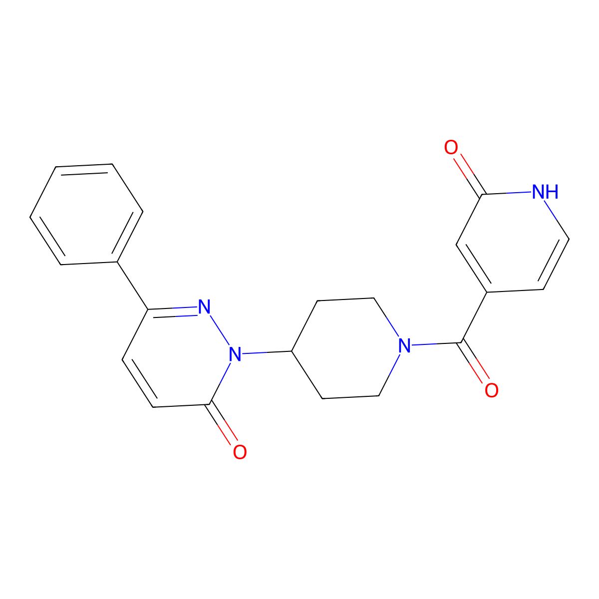 2-[1-(2-Oxo-1,2-dihydropyridine-4-carbonyl)piperidin-4-yl]-6-phenyl-2,3-dihydropyridazin-3-one molecular structure, CAS 2379971-12-5