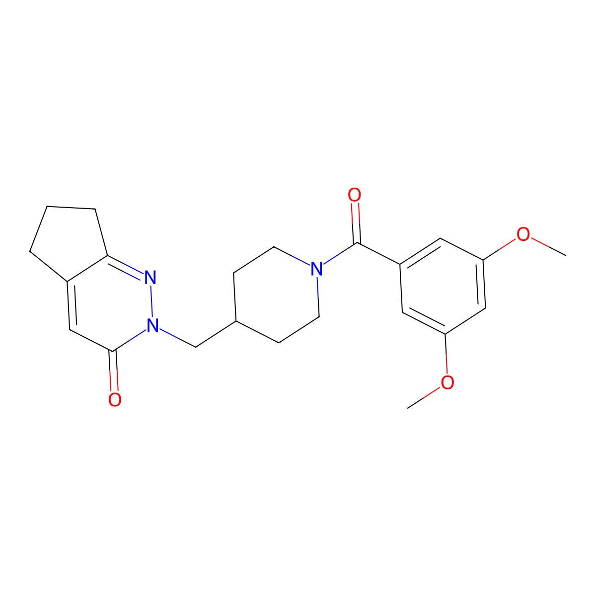 2-{[1-(3,5-dimethoxybenzoyl)piperidin-4-yl]methyl}-2H,3H,5H,6H,7H-cyclopenta[c]pyridazin-3-one molecular structure, CAS 2379971-39-6