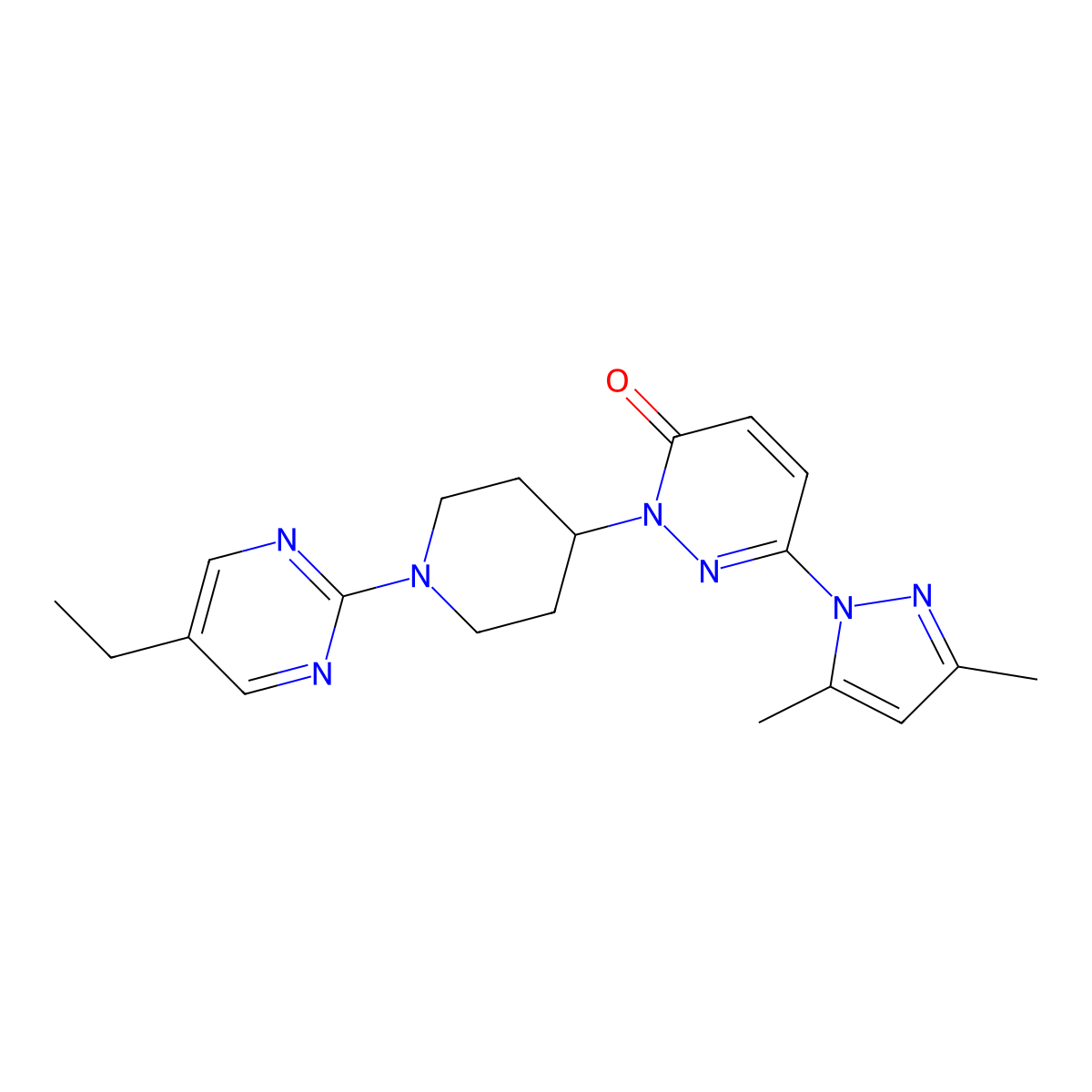 6-(3,5-dimethyl-1H-pyrazol-1-yl)-2-[1-(5-ethylpyrimidin-2-yl)piperidin-4-yl]-2,3-dihydropyridazin-3-one molecular structure, CAS 2379971-46-5