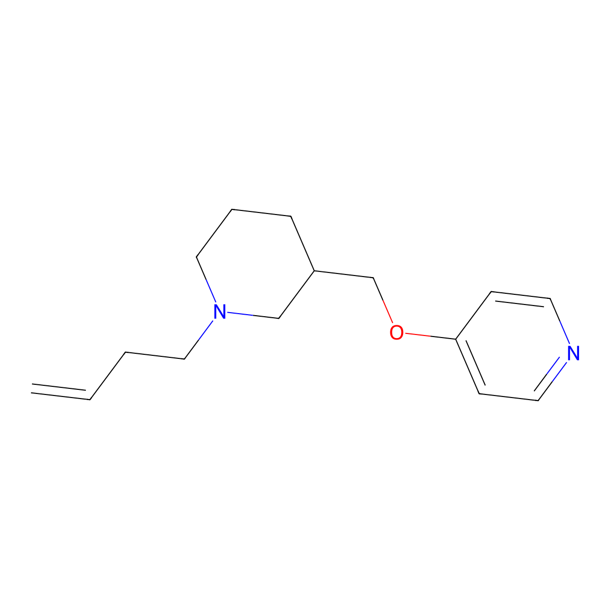 4-{[1-(But-3-en-1-yl)piperidin-3-yl]methoxy}pyridine molecular structure, CAS 2379971-68-1