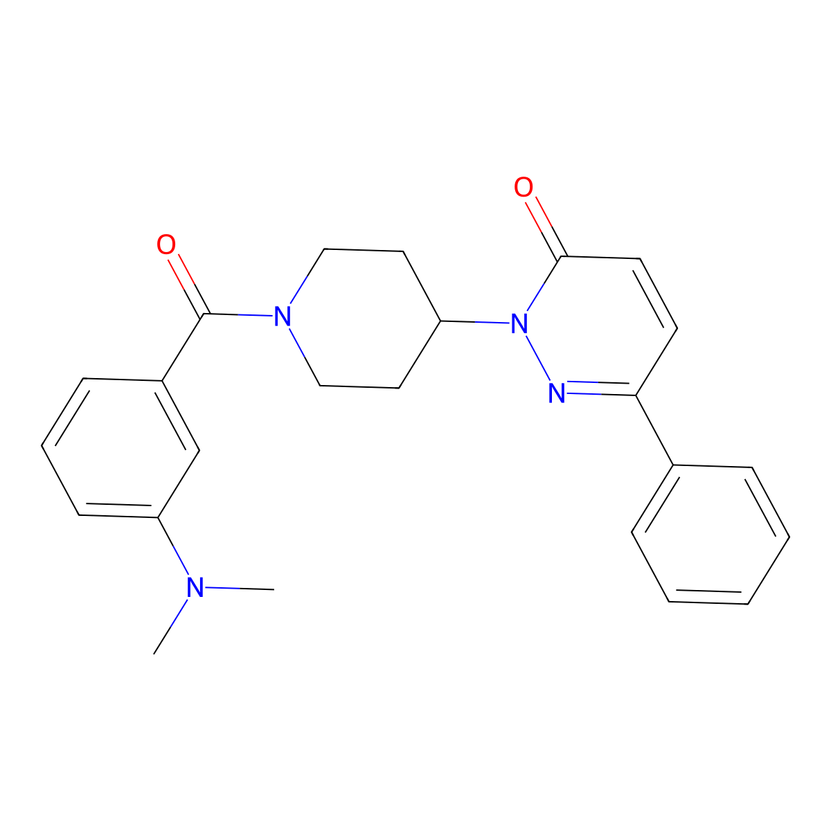 2-{1-[3-(Dimethylamino)benzoyl]piperidin-4-yl}-6-phenyl-2,3-dihydropyridazin-3-one molecular structure, CAS 2379971-75-0