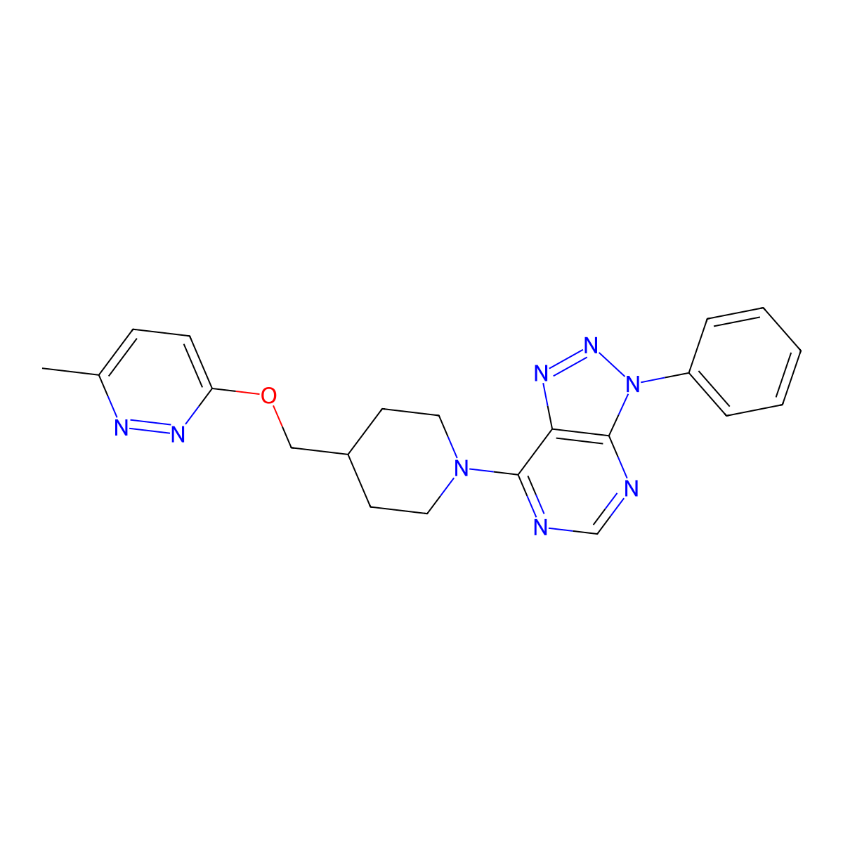 3-methyl-6-[(1-{3-phenyl-3H-[1,2,3]triazolo[4,5-d]pyrimidin-7-yl}piperidin-4-yl)methoxy]pyridazine molecular structure, CAS 2379972-32-2
