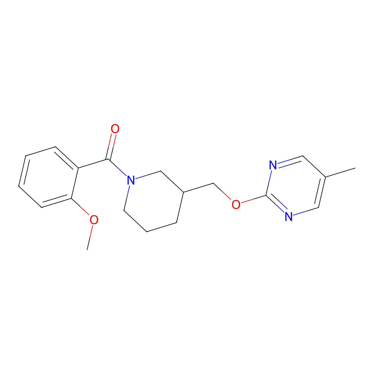 2-{[1-(2-Methoxybenzoyl)piperidin-3-yl]methoxy}-5-methylpyrimidine molecular structure, CAS 2379972-40-2