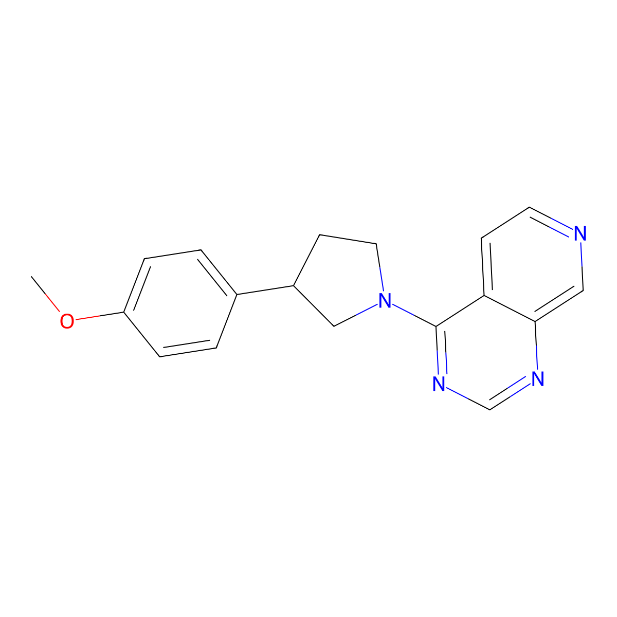 3-(4-Methoxyphenyl)-1-{pyrido[3,4-d]pyrimidin-4-yl}pyrrolidine molecular structure, CAS 2379972-93-5