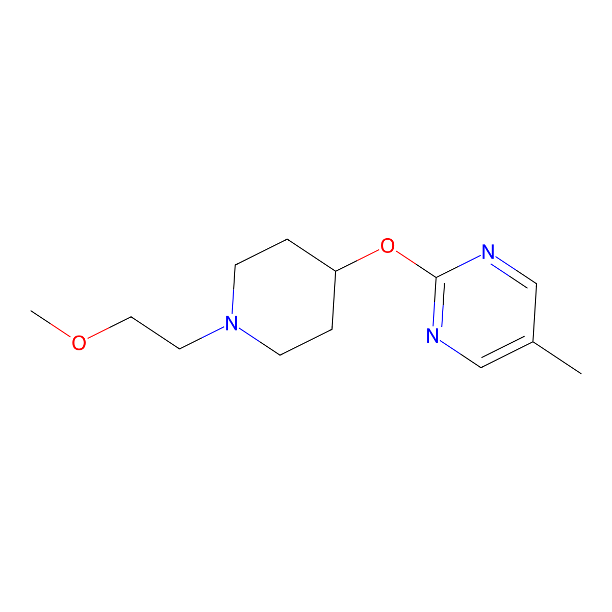 2-{[1-(2-Methoxyethyl)piperidin-4-yl]oxy}-5-methylpyrimidine molecular structure, CAS 2379972-95-7