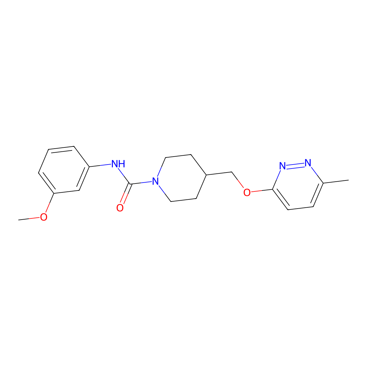 N-(3-methoxyphenyl)-4-{[(6-methylpyridazin-3-yl)oxy]methyl}piperidine-1-carboxamide molecular structure, CAS 2379974-88-4