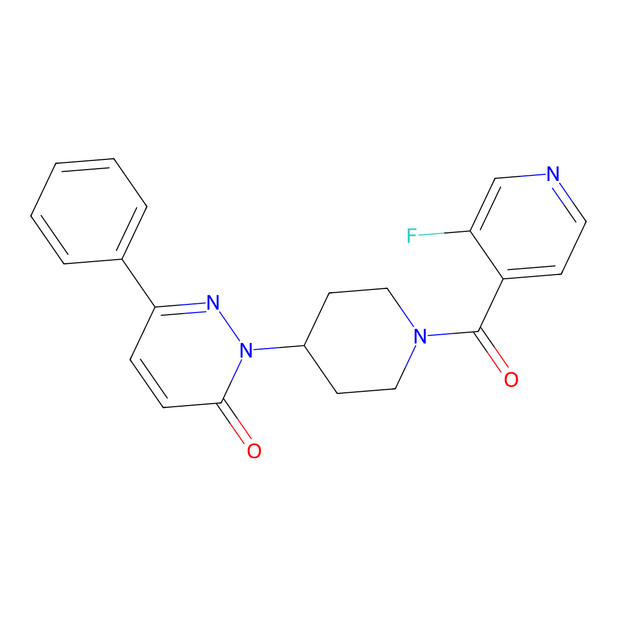 2-[1-(3-Fluoropyridine-4-carbonyl)piperidin-4-yl]-6-phenyl-2,3-dihydropyridazin-3-one molecular structure, CAS 2379974-89-5