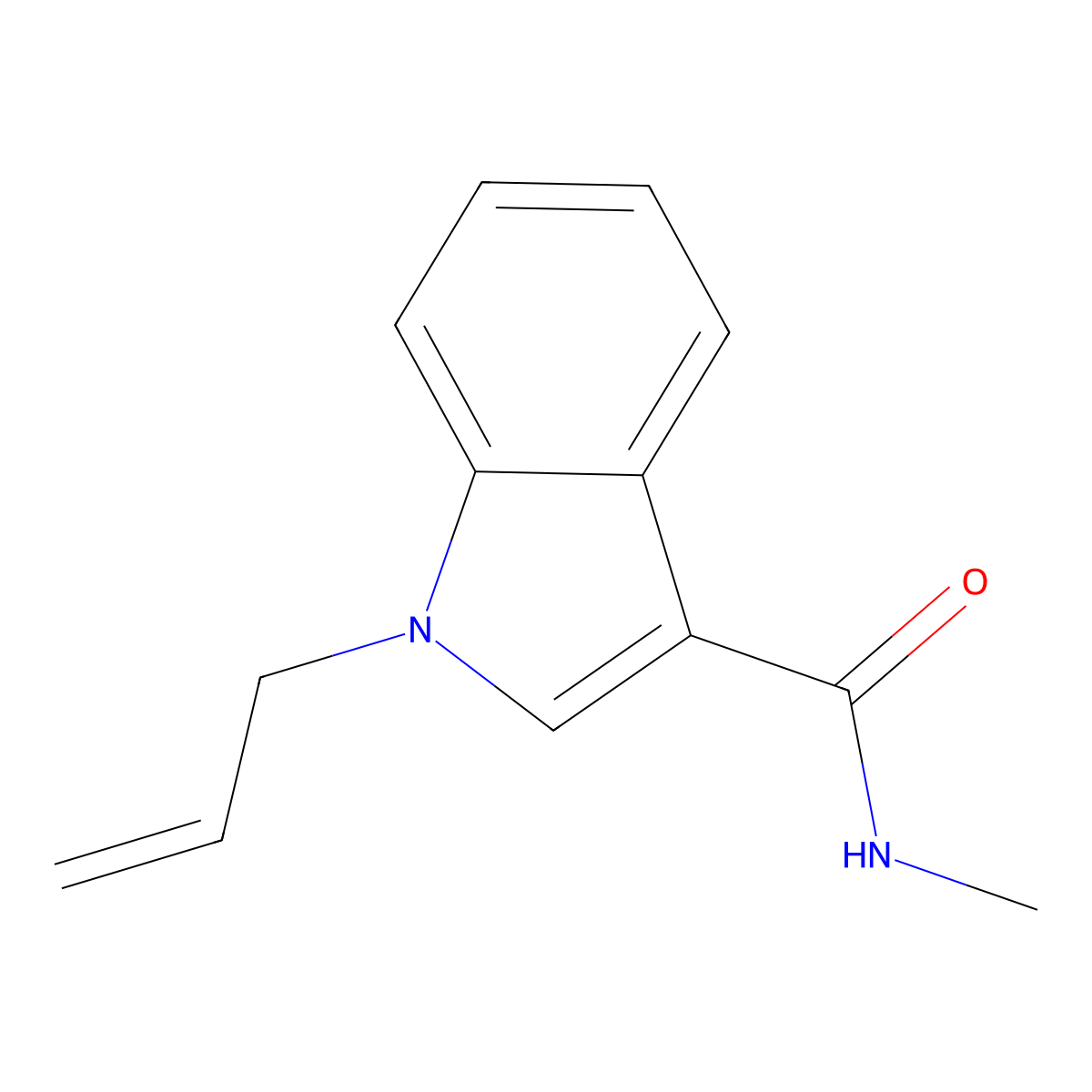 N-methyl-1-(prop-2-en-1-yl)-1H-indole-3-carboxamide molecular structure, CAS 2379975-19-4