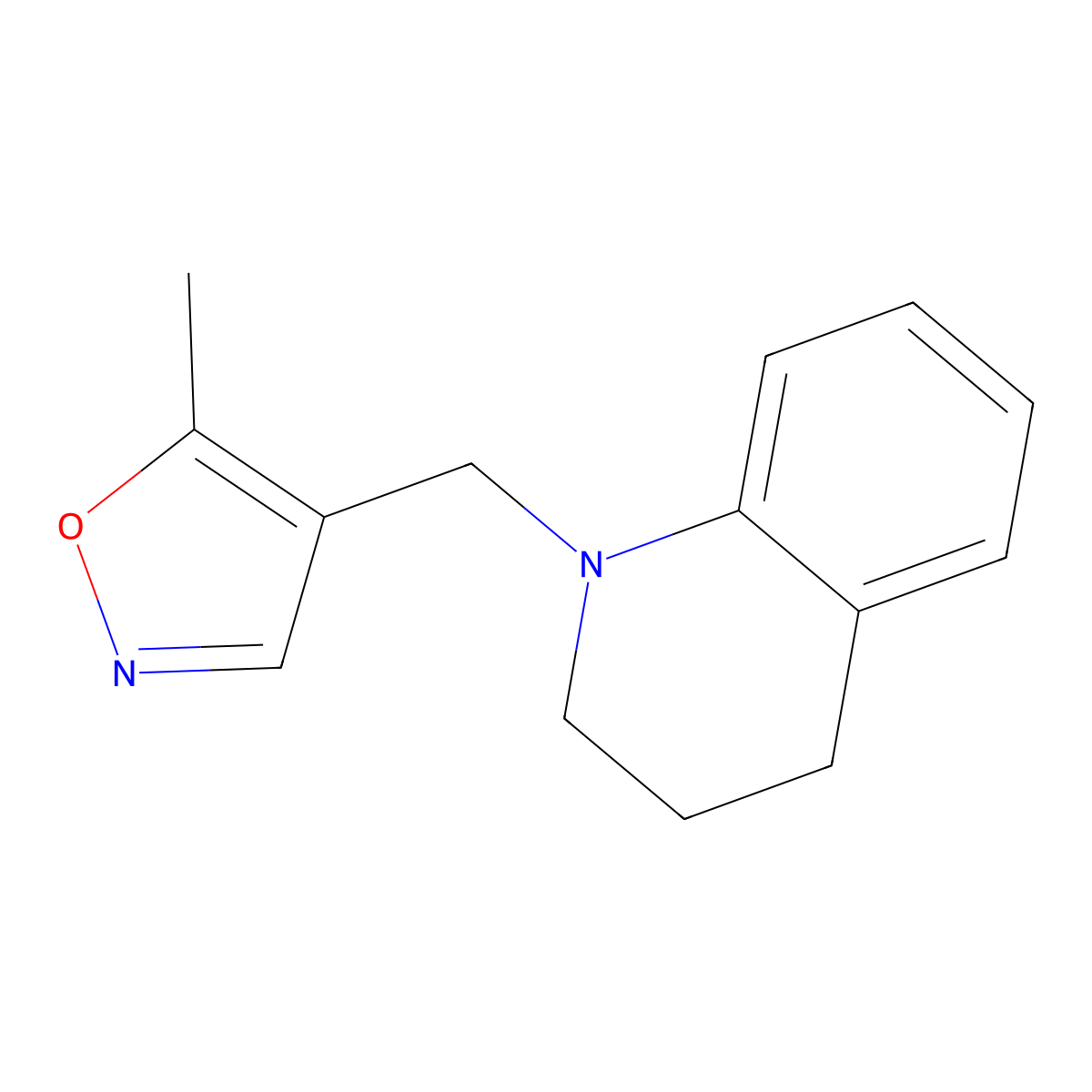 4-((3,4-dihydroquinolin-1(2H)-yl)methyl)-5-methylisoxazole molecular structure, CAS 2379975-26-3