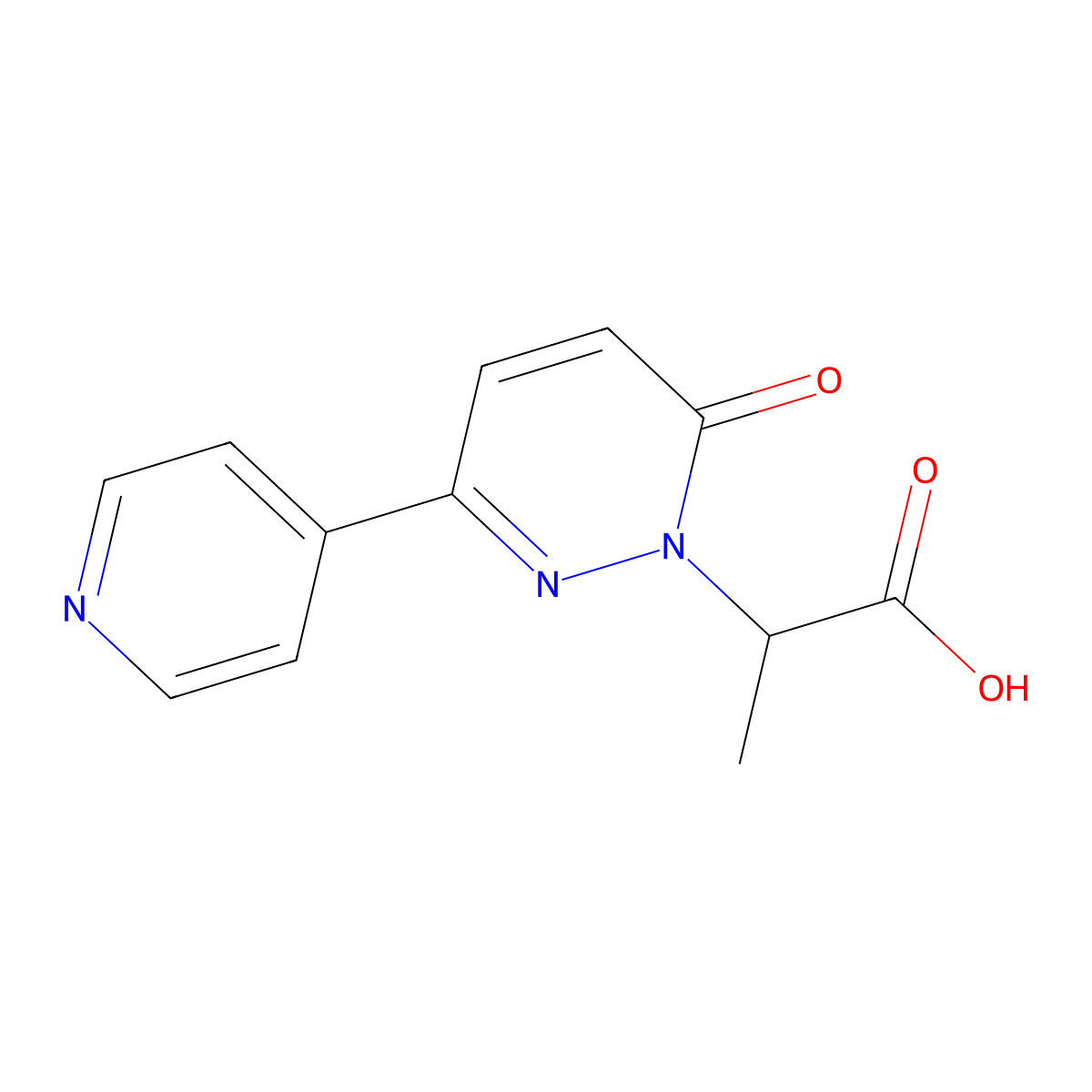 2-[6-Oxo-3-(pyridin-4-yl)-1,6-dihydropyridazin-1-yl]propanoic acid molecular structure, CAS 2379975-88-7