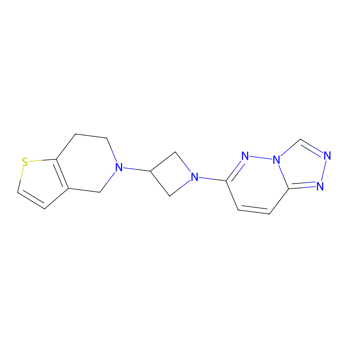 3-{4H,5H,6H,7H-thieno[3,2-c]pyridin-5-yl}-1-{[1,2,4]triazolo[4,3-b]pyridazin-6-yl}azetidine molecular structure, CAS 2379976-20-0