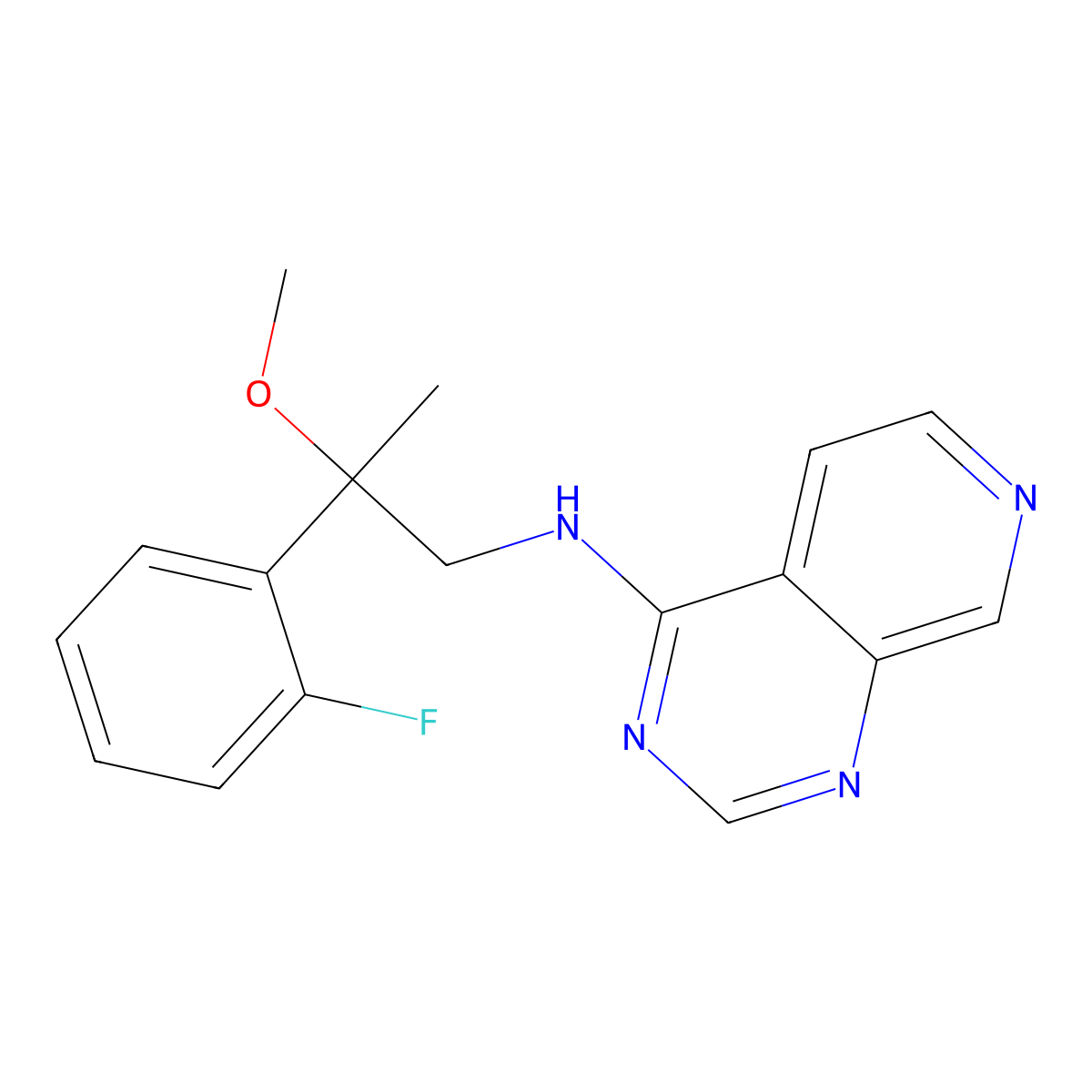 N-[2-(2-Fluorophenyl)-2-methoxypropyl]pyrido[3,4-d]pyrimidin-4-amine molecular structure, CAS 2379976-41-5