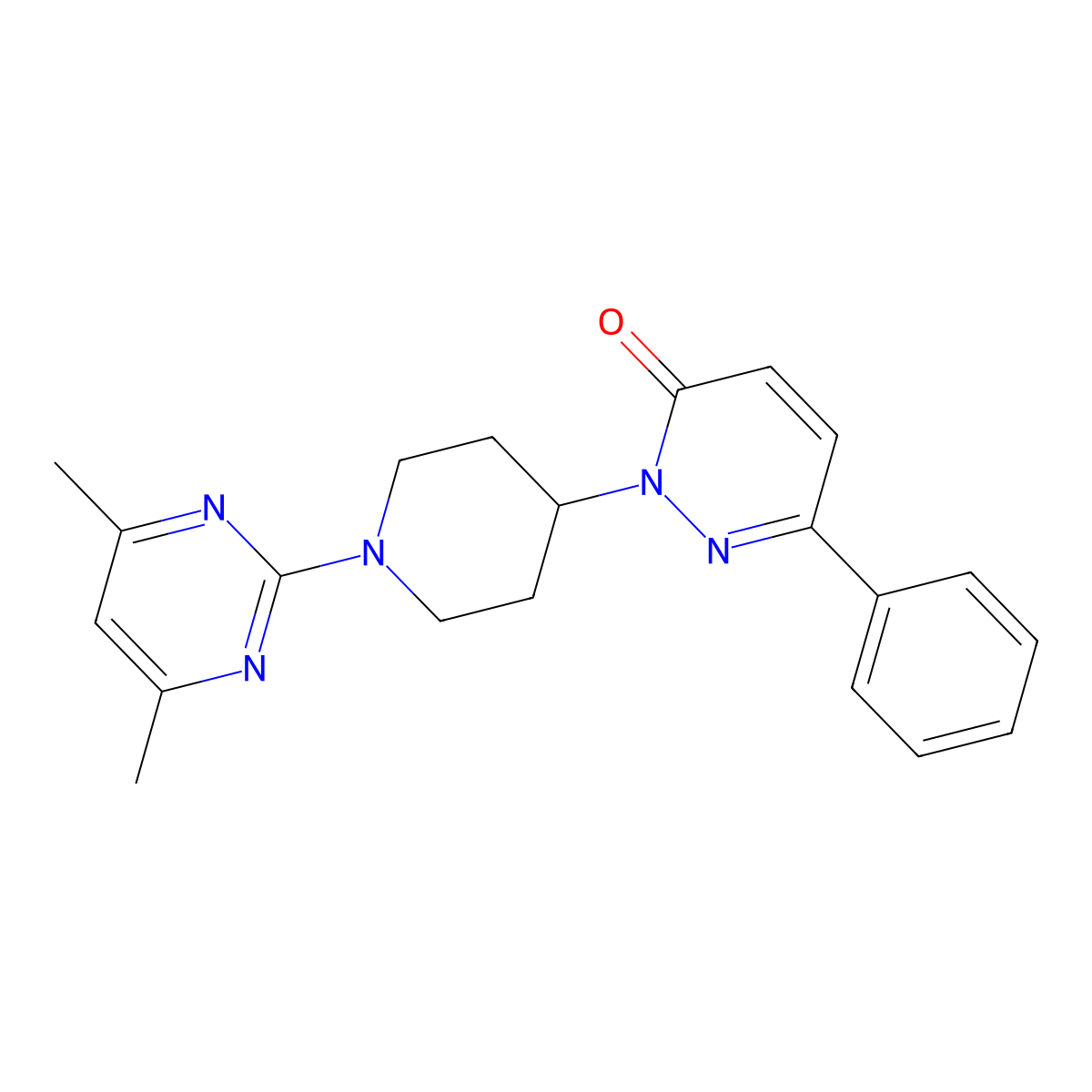 2-[1-(4,6-Dimethylpyrimidin-2-yl)piperidin-4-yl]-6-phenyl-2,3-dihydropyridazin-3-one molecular structure, CAS 2379976-53-9