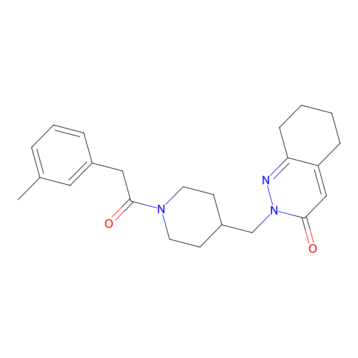 2-({1-[2-(3-Methylphenyl)acetyl]piperidin-4-yl}methyl)-2,3,5,6,7,8-hexahydrocinnolin-3-one molecular structure, CAS 2379977-14-5