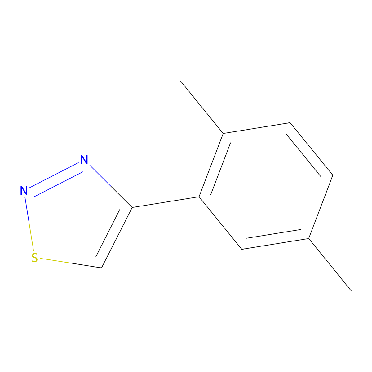 4-(2,5-Dimethylphenyl)-1,2,3-thiadiazole molecular structure, CAS 2379977-32-7