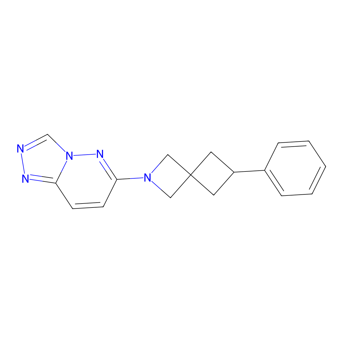 6-Phenyl-2-{[1,2,4]triazolo[4,3-b]pyridazin-6-yl}-2-azaspiro[3.3]heptane molecular structure, CAS 2379977-51-0