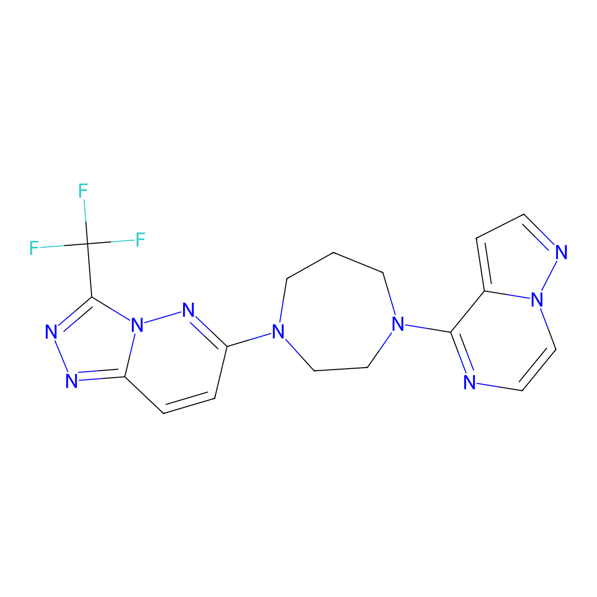 1-{Pyrazolo[1,5-a]pyrazin-4-yl}-4-[3-(trifluoromethyl)-[1,2,4]triazolo[4,3-b]pyridazin-6-yl]-1,4-diazepane molecular structure, CAS 2379977-69-0