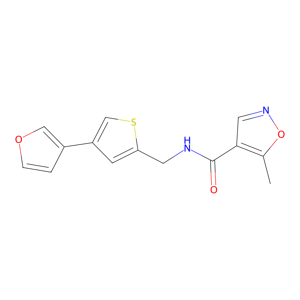 N-{[4-(furan-3-yl)thiophen-2-yl]methyl}-5-methyl-1,2-oxazole-4-carboxamide molecular structure, CAS 2379977-81-6